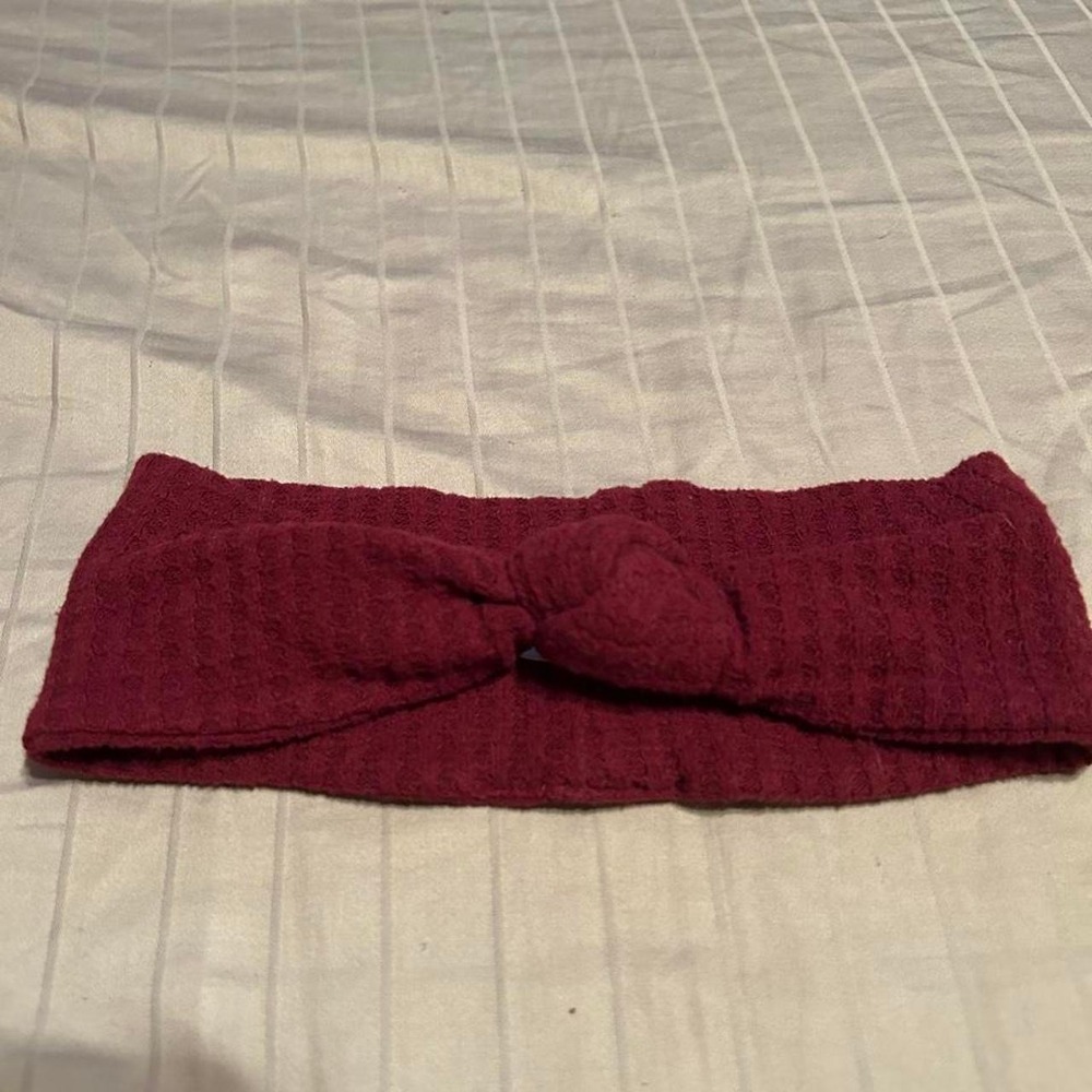 burgundy headband
